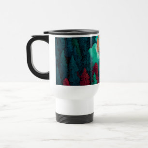 Tasse de voyage artistique – Forêt colorée mystiqu