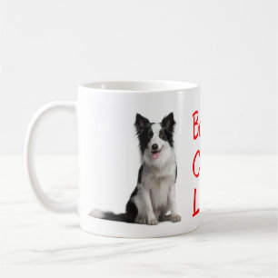 Tasse de voyage avec chien Border Collie chiot amo