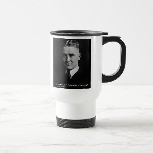 Tasse de voyage avec citation de Scott Fitzgerald (Droite)