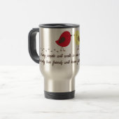 Tasse de voyage avec la citation d'amitié (Devant gauche)