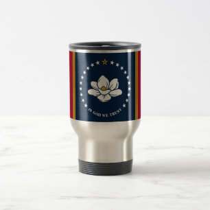 Tasse de voyage avec le drapeau de l'État du Missi