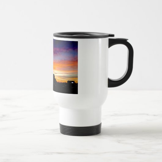 Tasse de voyage avec poignée et photo coucher de s (Droite)