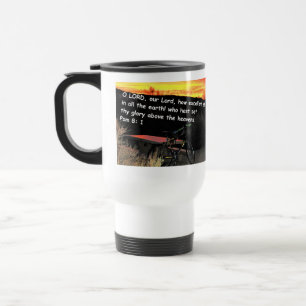 Tasse de voyage avec Psaumes 8-1 inscrit