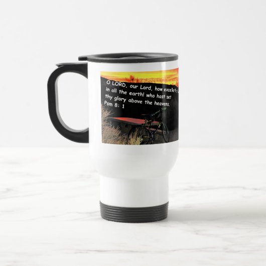 Tasse de voyage avec Psaumes 8-1 inscrit (Gauche)