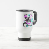 Tasse de voyage avec un message pro-vie. (Devant droit)