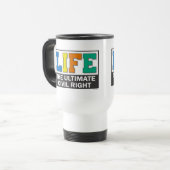 Tasse de voyage avec un message pro-vie. (Devant gauche)