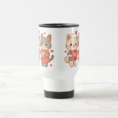 Tasse de voyage Cœur de chats romantiques (Centre)