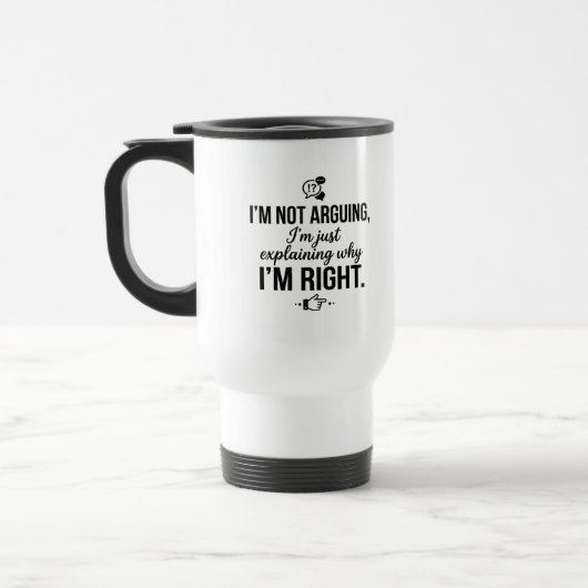 Tasse de voyage/commuter - 'Just Explaining Arguin (Gauche)