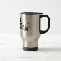 Tasse de voyage d'acier inoxydable avec des notes