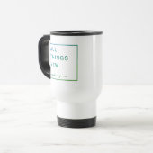 Tasse de voyage d'acier inoxydable (bleu/vert) (Devant gauche)