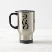 Tasse de voyage d'acier inoxydable de chat noir (Gauche)
