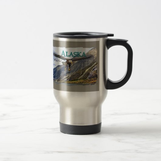 Tasse de voyage d'acier inoxydable de l'Alaska (Droit)