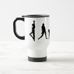 Tasse de voyage d'acier inoxydable de silhouette