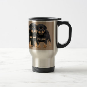 Tasse de voyage d'amis de rottweiler