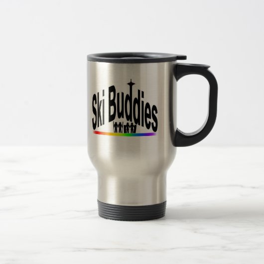 Tasse de voyage d'amis de ski (Droit)
