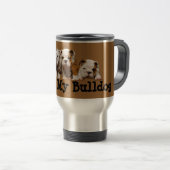 Tasse de voyage d'amour de chiots de bouledogue (Devant droit)