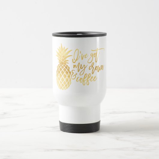 Tasse de voyage d'ananas d'or (Centre)