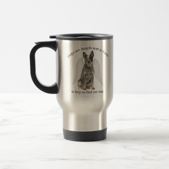 Tasse de voyage d'ange de chien de bétail
