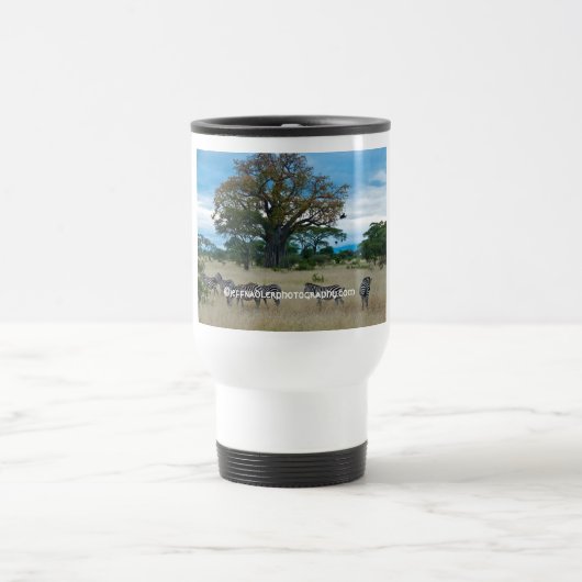 Tasse de voyage d'arbre de zèbre et de baobab (Centre)