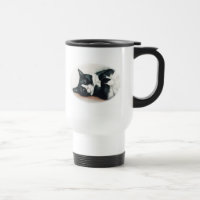 Tasse de voyage d'art de chat de smoking