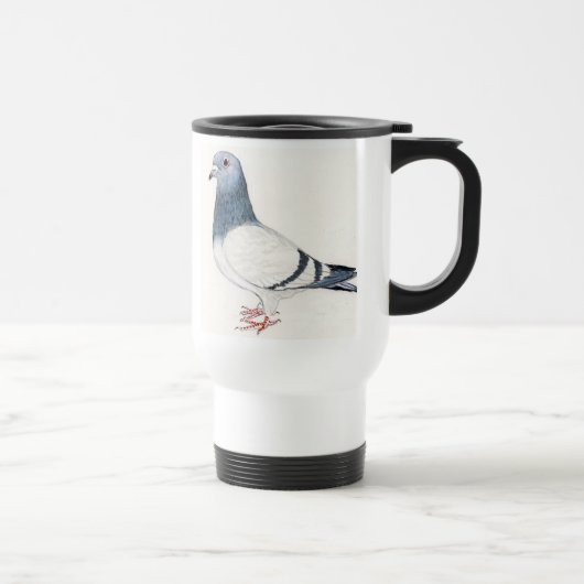 Tasse de voyage d'art d'oiseau de pigeon (Droite)