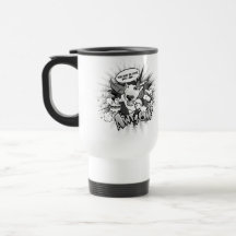 Tasse de voyage de bande dessinée de bull-terrier