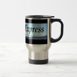 Tasse de voyage de bannière de début