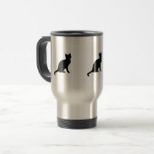 Tasse de voyage de café de chat noir (Devant gauche)