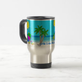 Tasse de voyage de café personnalisée par plage (Devant gauche)