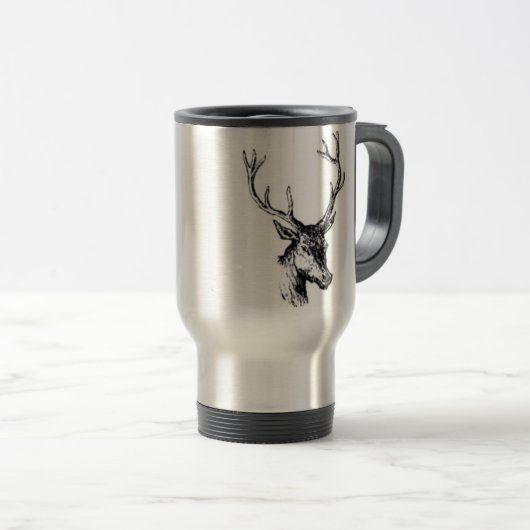 Tasse de voyage de cerfs communs (Devant droit)