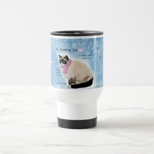 Tasse de voyage de chat de raquette (Centre)