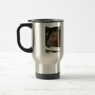Tasse de voyage de cheval de châtaigne douce
