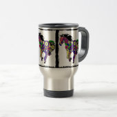 Tasse de voyage de cheval de fleur (Devant droit)