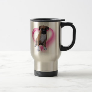 Tasse de voyage de chiot de boxeur