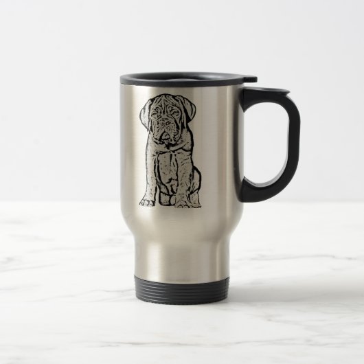 Tasse de voyage de chiot de Dogue de Bordeaux (Droit)