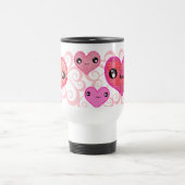 Tasse de voyage de coeurs de plaid de Kawaii de (Centre)