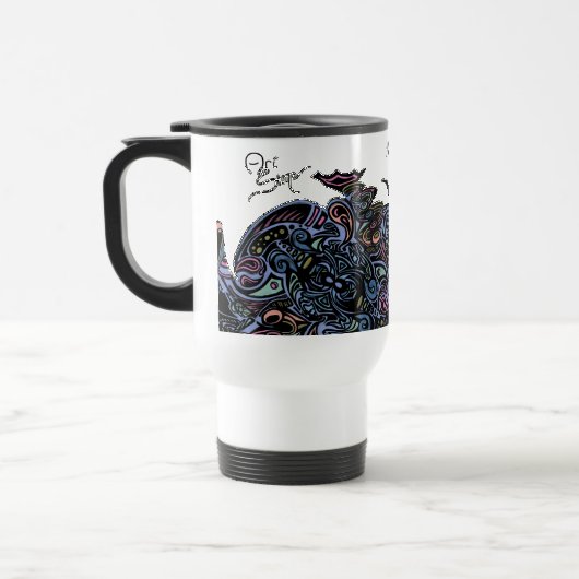 Tasse de voyage de couleur de toile d'araignée (Gauche)