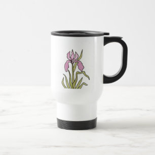 Tasse de voyage de couleur d'eau d'iris