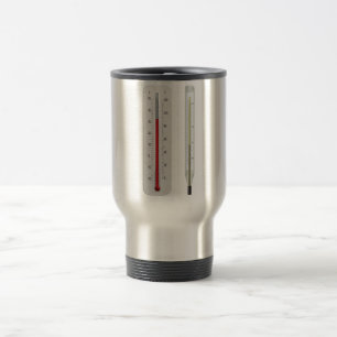 Tasse de voyage de deux thermomètres