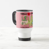 Tasse de voyage de dinosaures d'amour de trolls (Devant gauche)