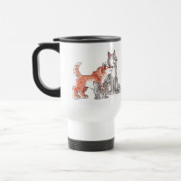 Tasse de voyage de famille de loup