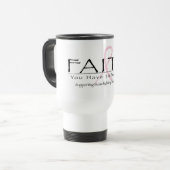 Tasse de voyage de foi-ruban de sein (Devant gauche)