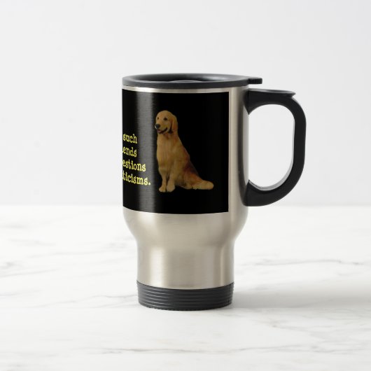 Tasse de voyage de golden retriever (Droit)