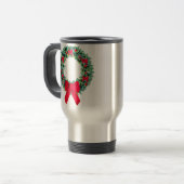 Tasse de voyage de guirlande de vacances (Devant gauche)