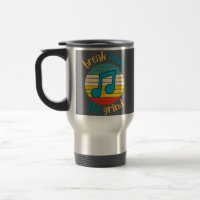 Tasse de voyage de huitième note de musique