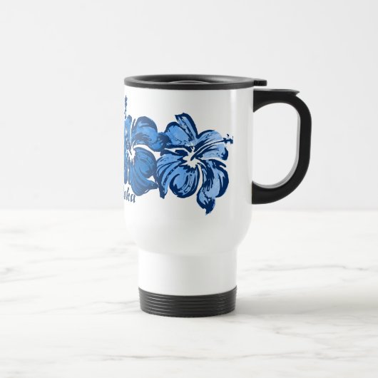 Tasse de voyage de ketmie d'aquarelle (Droite)