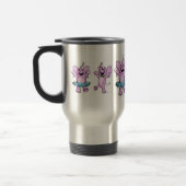 Tasse de voyage de logo d'éléphants roses (Gauche)
