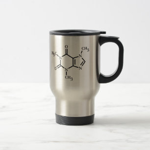 Tasse de voyage de molécule de caféine