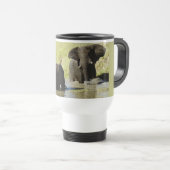 Tasse de voyage de natation d'éléphant (éléphant (Devant droit)