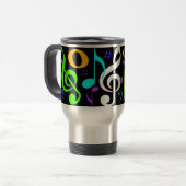Tasse de voyage de notes musicales (Devant gauche)